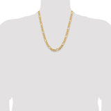 14K 26 inch 8.5mm Semi-Solid Figaro with Lobster Clasp Chain BC190