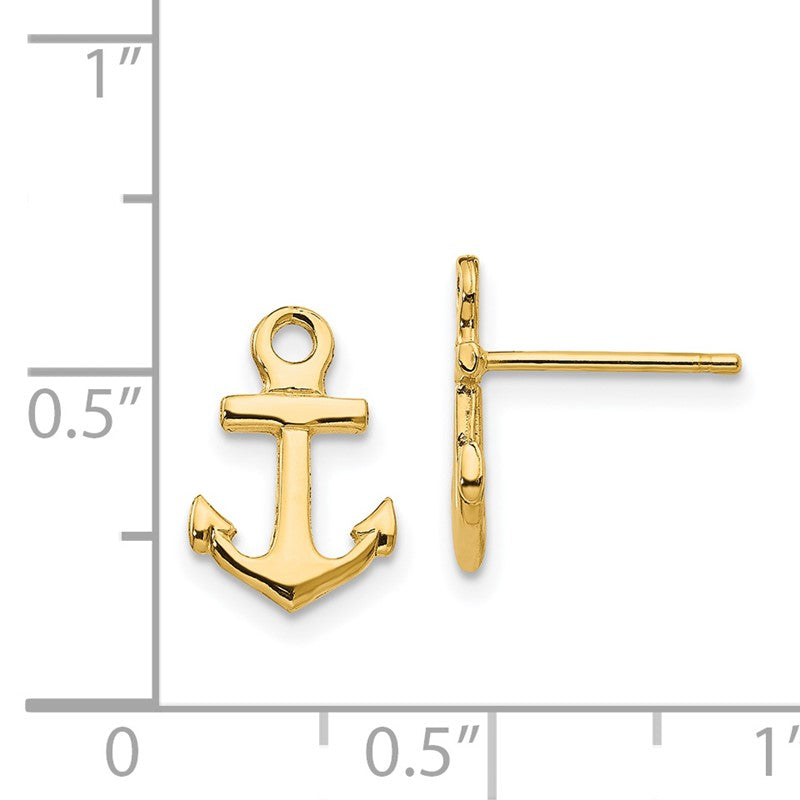 14K Anchor Post Earrings K4502