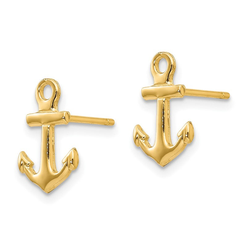 14K Anchor Post Earrings K4502