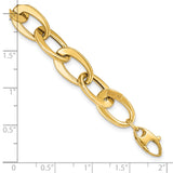 14k Polished 9.7mm Fancy Cable Link 8 inch Bracelet SF2375