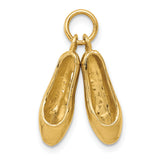 14K 3-D Ballet Slippers Charm A1201/L