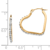14k Diamond Fascination Diamond Dust/Accent Heart Hoop Earrings DF258