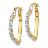 14k Diamond Fascination Diamond Dust/Accent Heart Hoop Earrings DF258