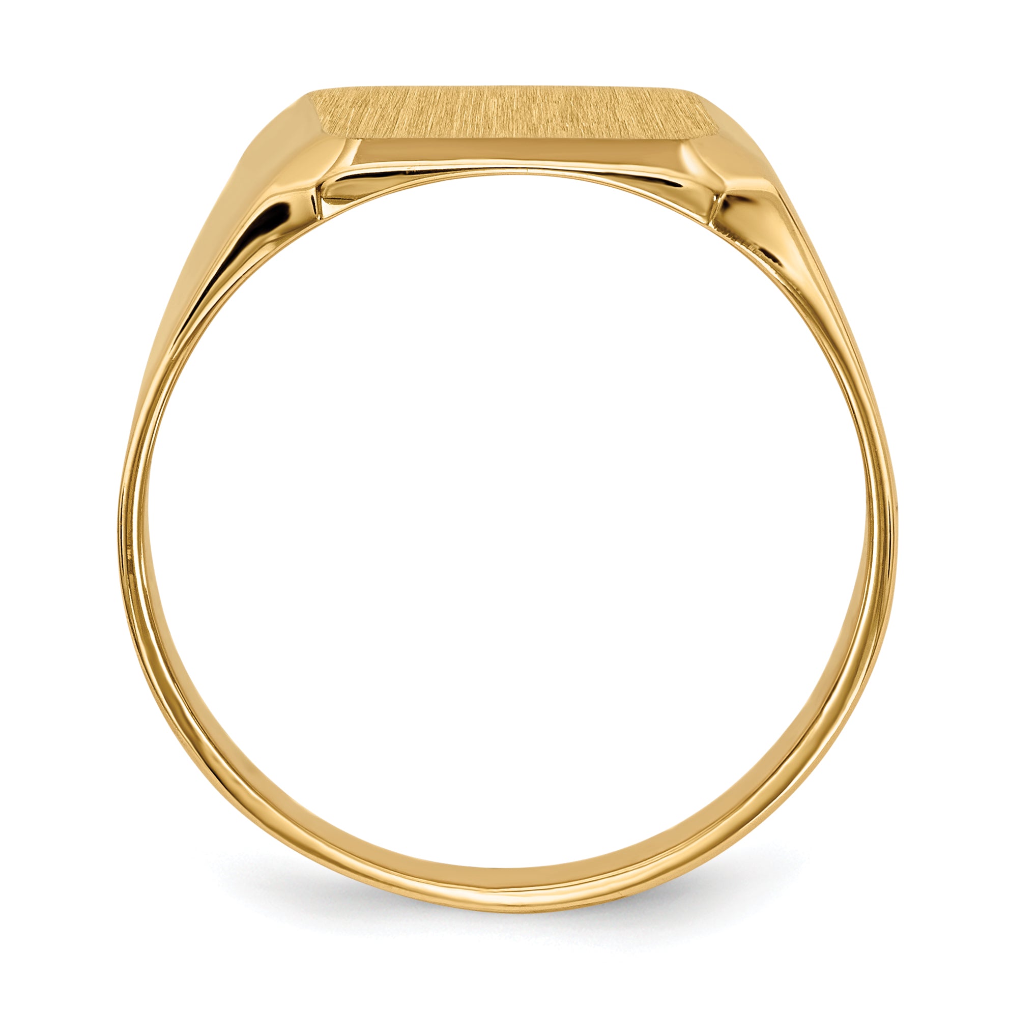 14k 12.5x15.0mm Closed Back Mens Signet Ring RS353