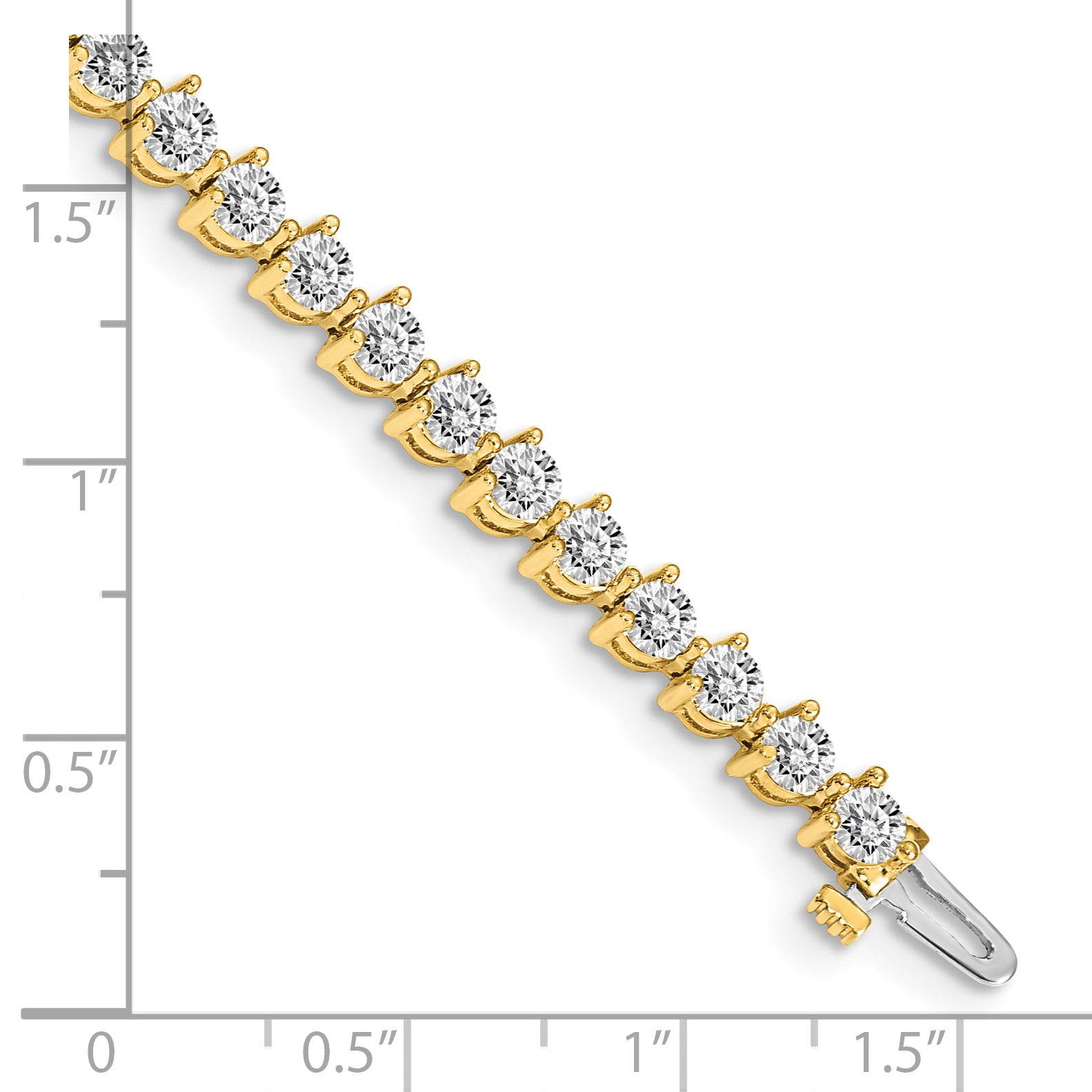 14k Complete 6.15 carat Round A Diamond 3-prong 7 inch Tennis Bracelet X2841A