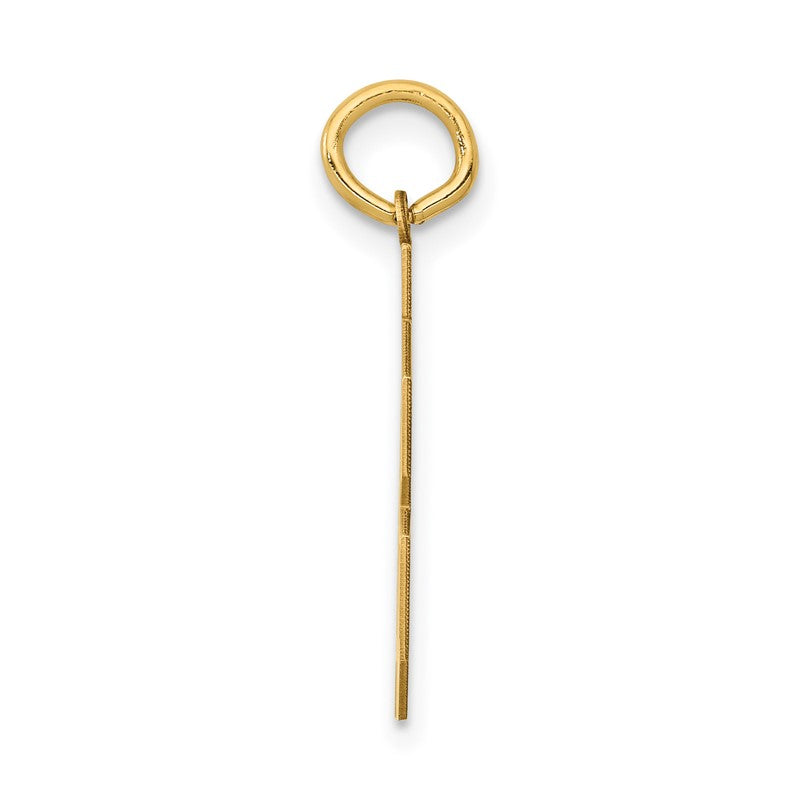 14k Medium Polished Number 78 Charm LM78