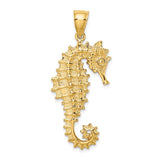 14k 3-D Seahorse Pendant K2984