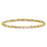 14K 18 inch 3.1mm Fancy Link with Lobter Clasp Chain LK749