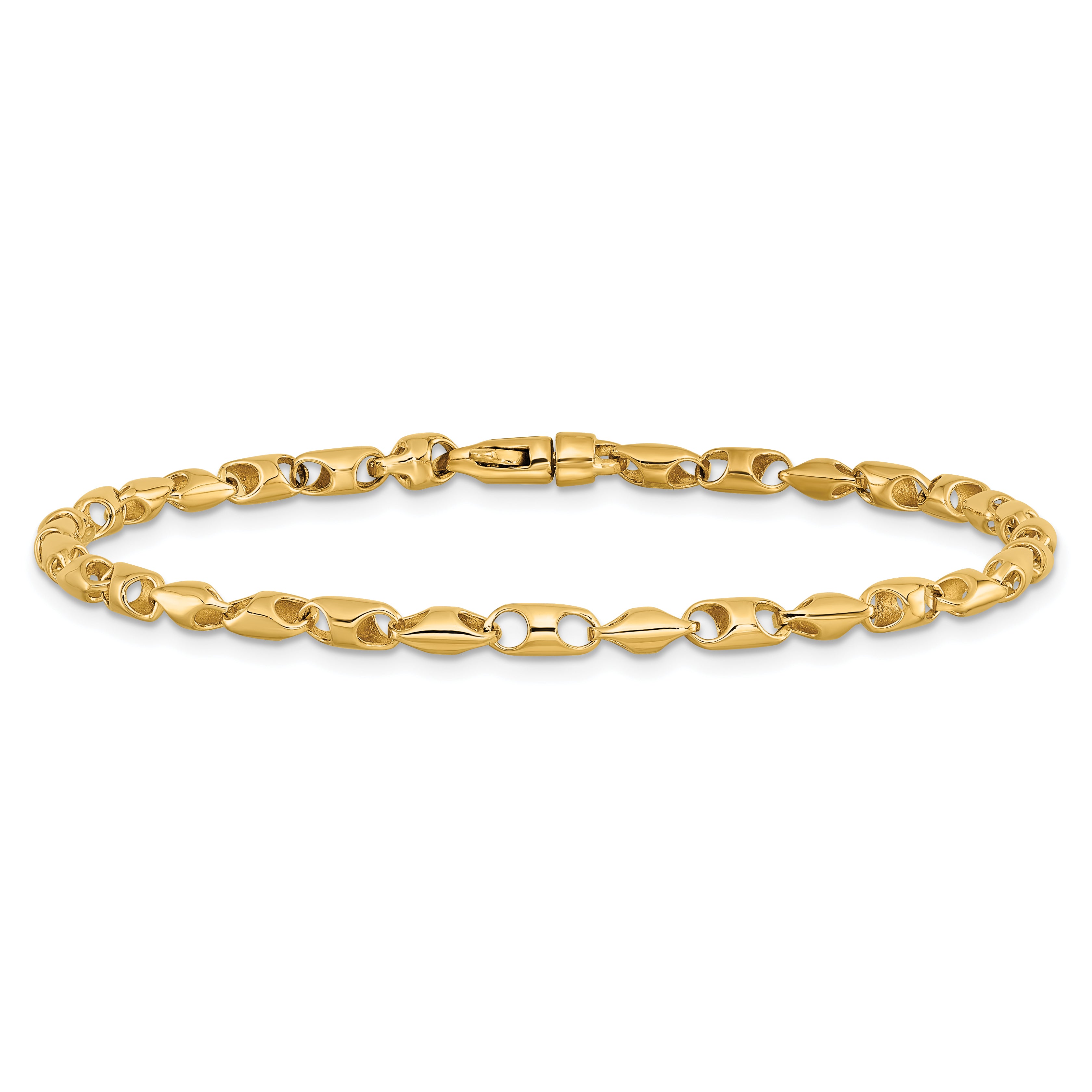 14K 18 inch 3.1mm Fancy Link with Lobter Clasp Chain LK749