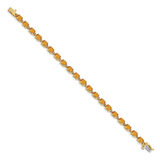 14k Complete 6x4mm Oval Amethyst 7 inch Bracelet BM4500
