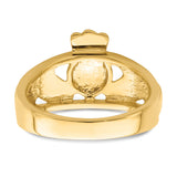 14k Ladies Polished Claddagh Ring D1858