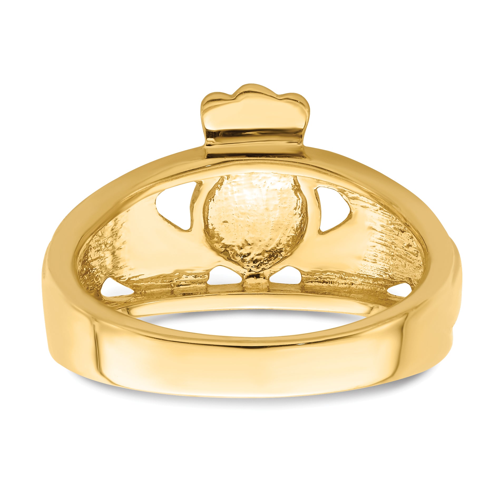 14k Ladies Polished Claddagh Ring D1858