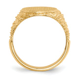14k 14.0x17.0mm Open Back Mens Signet Ring RS162