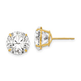 14k 10mm Round CZ Post Earrings XD33CZ