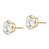 14k 10mm Round CZ Post Earrings XD33CZ