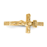 14K Polished Crucifix Ring K5725
