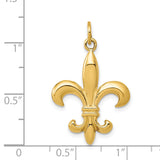 14k Solid Fleur de Lis 3-D Charm A2532