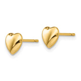 14K 6mm Polished Heart Post Stud Earrings YE300