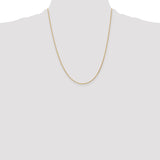 14K 10 inch 1mm Diamond-cut Parisian Wheat with Lobster Clasp Anklet PEN275