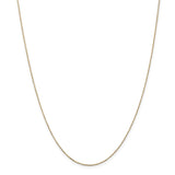14K 14 inch .8mm Diamond-cut Cable with Lobster Clasp Chain PEN41L