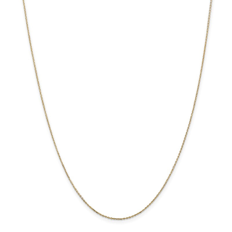 14K 14 inch .8mm Diamond-cut Cable with Lobster Clasp Chain PEN41L
