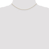 14K 14 inch .8mm Diamond-cut Cable with Lobster Clasp Chain PEN41L