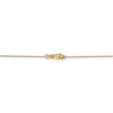14K 14 inch .8mm Diamond-cut Cable with Lobster Clasp Chain PEN41L