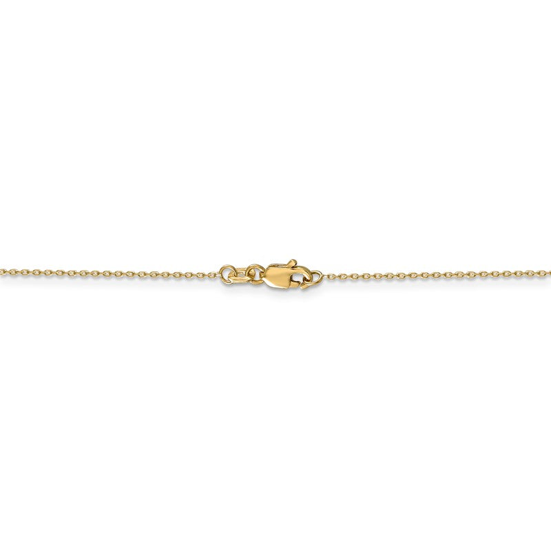 14K 14 inch .8mm Diamond-cut Cable with Lobster Clasp Chain PEN41L