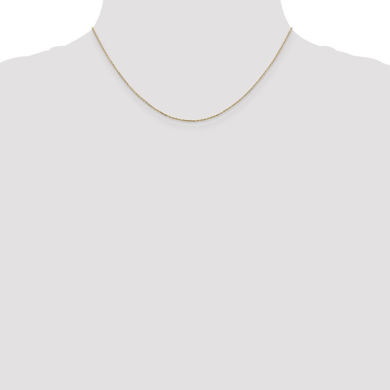 14K 14 inch .8mm Diamond-cut Cable with Lobster Clasp Chain PEN41L
