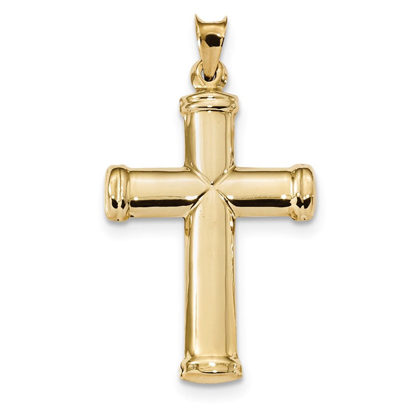 14k Polished Stamping Cross Pendant K6217