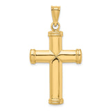 14k Polished Stamping Cross Pendant K6217