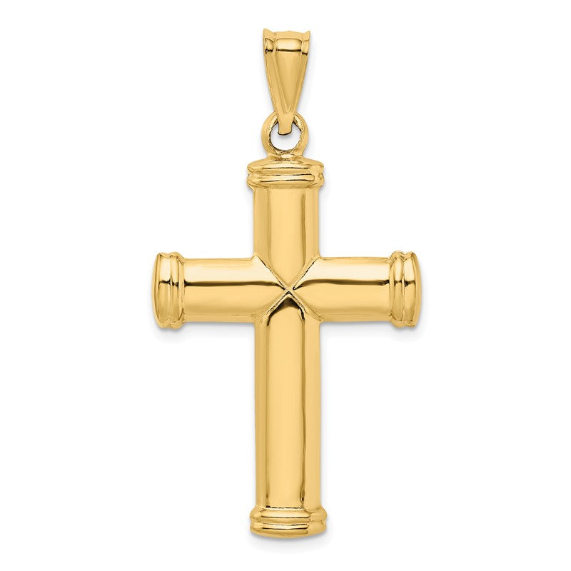 14k Polished Stamping Cross Pendant K6217