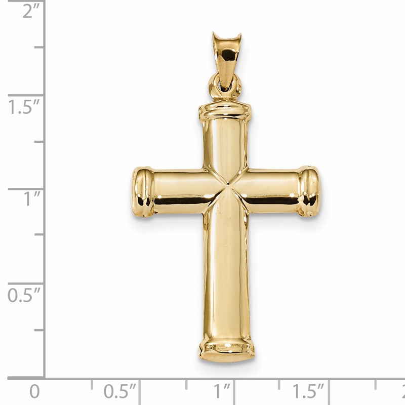 14k Polished Stamping Cross Pendant K6217