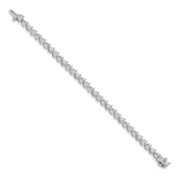14k White Gold Complete 10.2 carat Round VS Diamond 3-prong 7 inch Tennis Bracelet X2844WVS