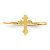 14k Polished Cross Ring K5726