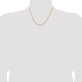14K 10 inch 2.85mm Semi-Solid Curb with Lobster Clasp Anklet BC192