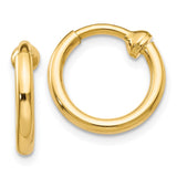 14k 2x10mm Polished Tube Hoop Non-pierced Earrings X93