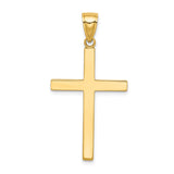 14K Solid Reversible Latin Cross Pendant C4205