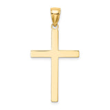 14K Solid Reversible Latin Cross Pendant C4205