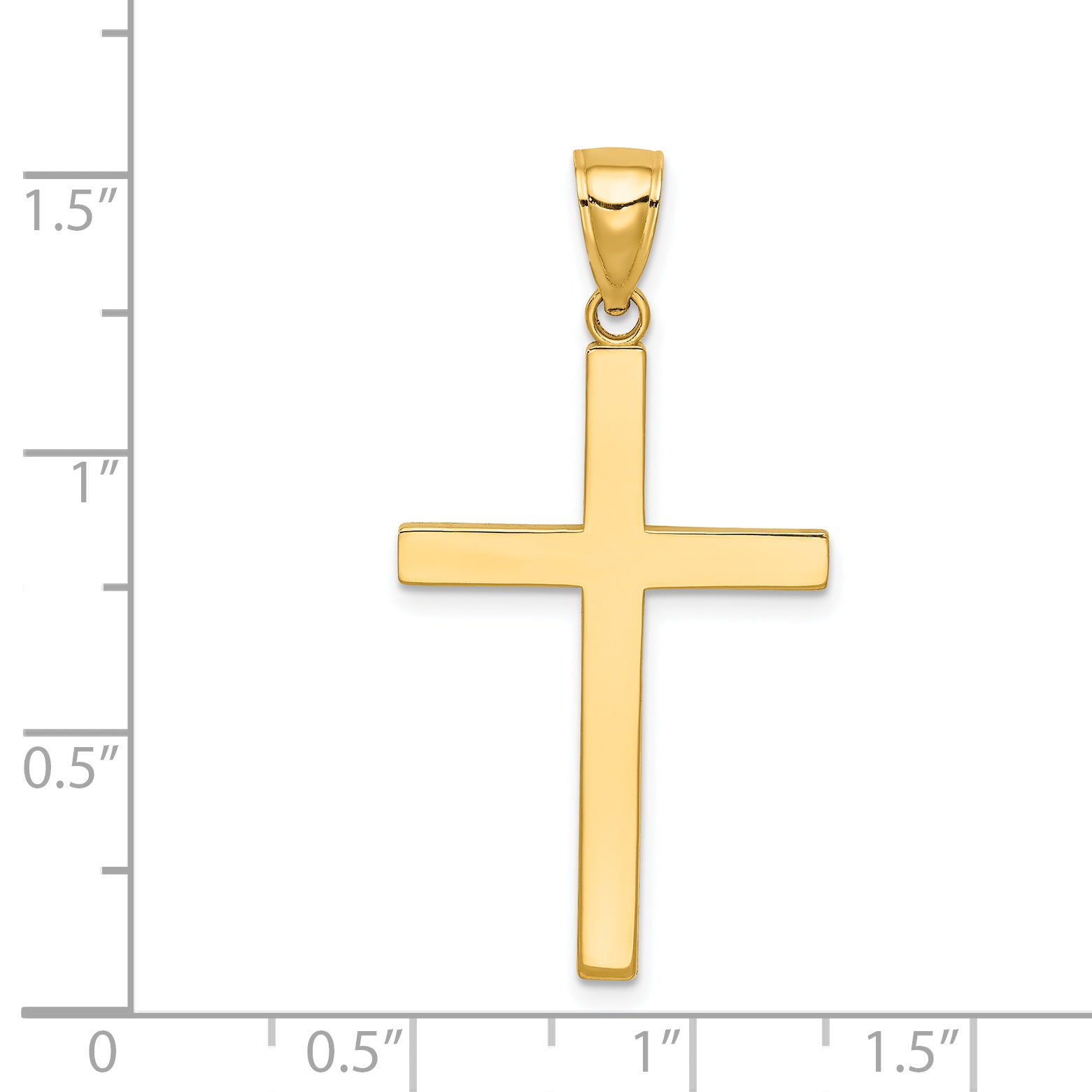 14K Solid Reversible Latin Cross Pendant C4205