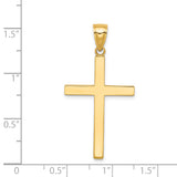 14K Solid Reversible Latin Cross Pendant C4205