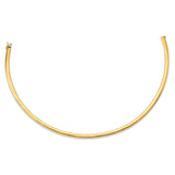 14k Polished 6mm Lightweight 16 inch Domed Omega Necklace ODL6