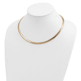 14k Polished 6mm Lightweight 16 inch Domed Omega Necklace ODL6