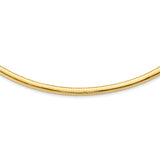 14k Polished 6mm Lightweight 16 inch Domed Omega Necklace ODL6