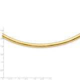 14k Polished 6mm Lightweight 16 inch Domed Omega Necklace ODL6