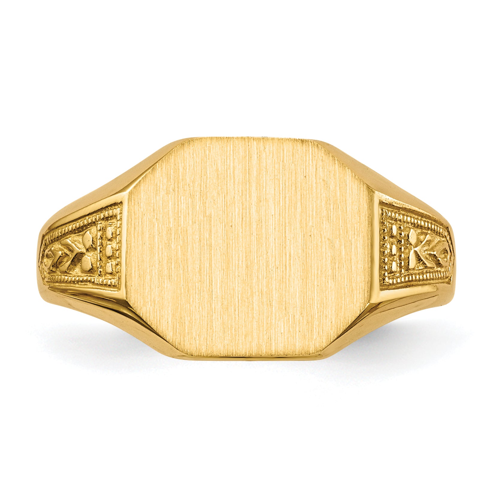 14k 11.0x9.0mm Open Back Signet Ring RS347