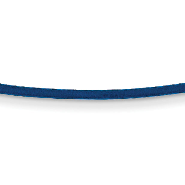 14k Yellow Clasp 1.6mm 16 inch Royal Blue Leather Cord Necklace XG255