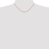 14K Rose Gold 10 inch 1.5mm Diamond-cut Man Made Rope with Lobster Clasp Anklet R012