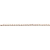 14K Rose Gold 10 inch 1.5mm Diamond-cut Man Made Rope with Lobster Clasp Anklet R012