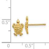 14K Mini Turtle Post Earrings K4438